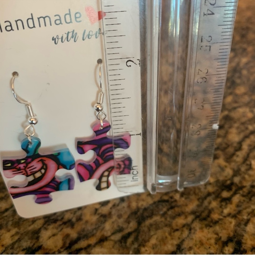 New Handmade puzzle earrings Light weight - Picture 9 of 11
